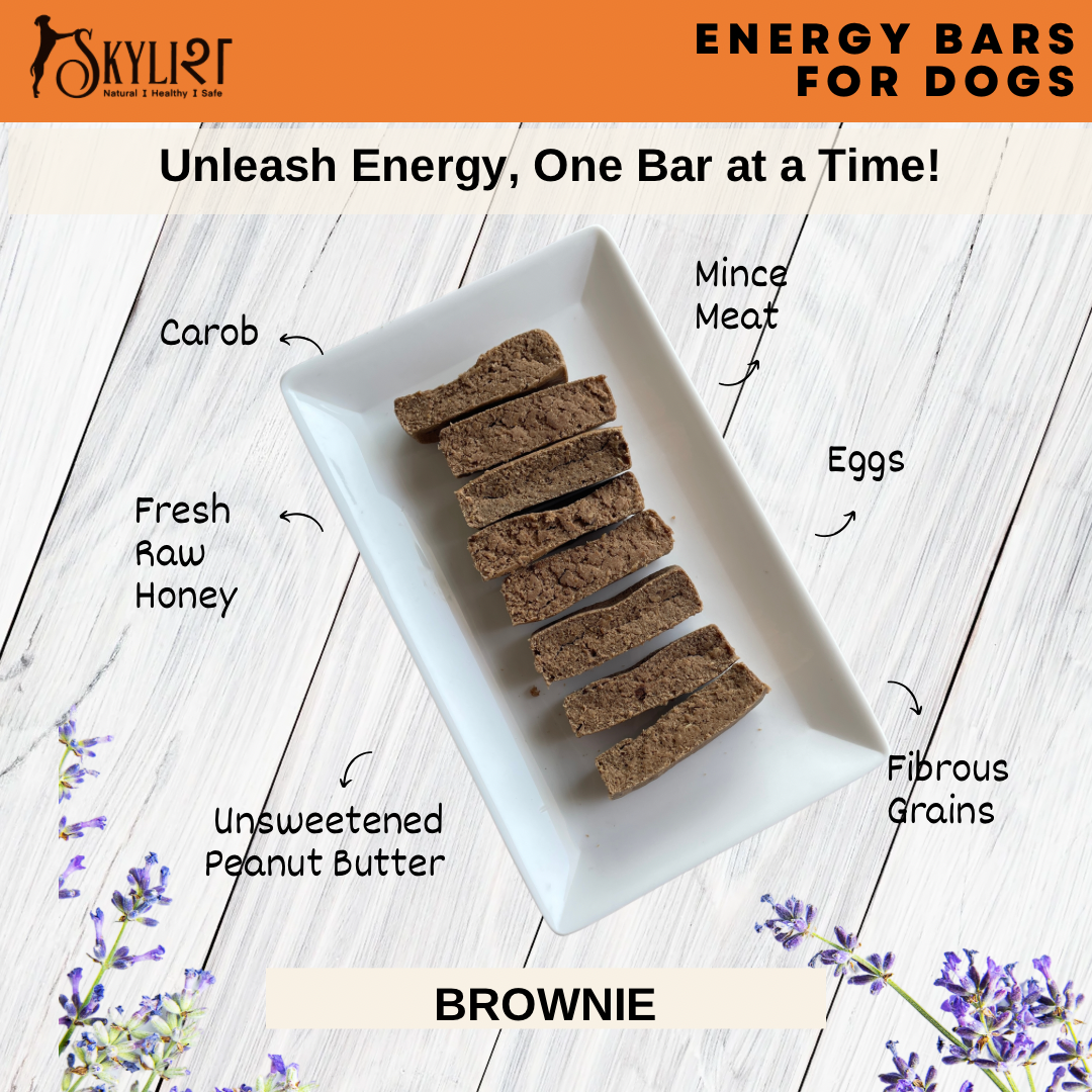 Energy Bar - Nutritionally Balanced Meat Protein Snack, Dried Handy Dog Treat, Gluten Free, No Preservatives or Additives