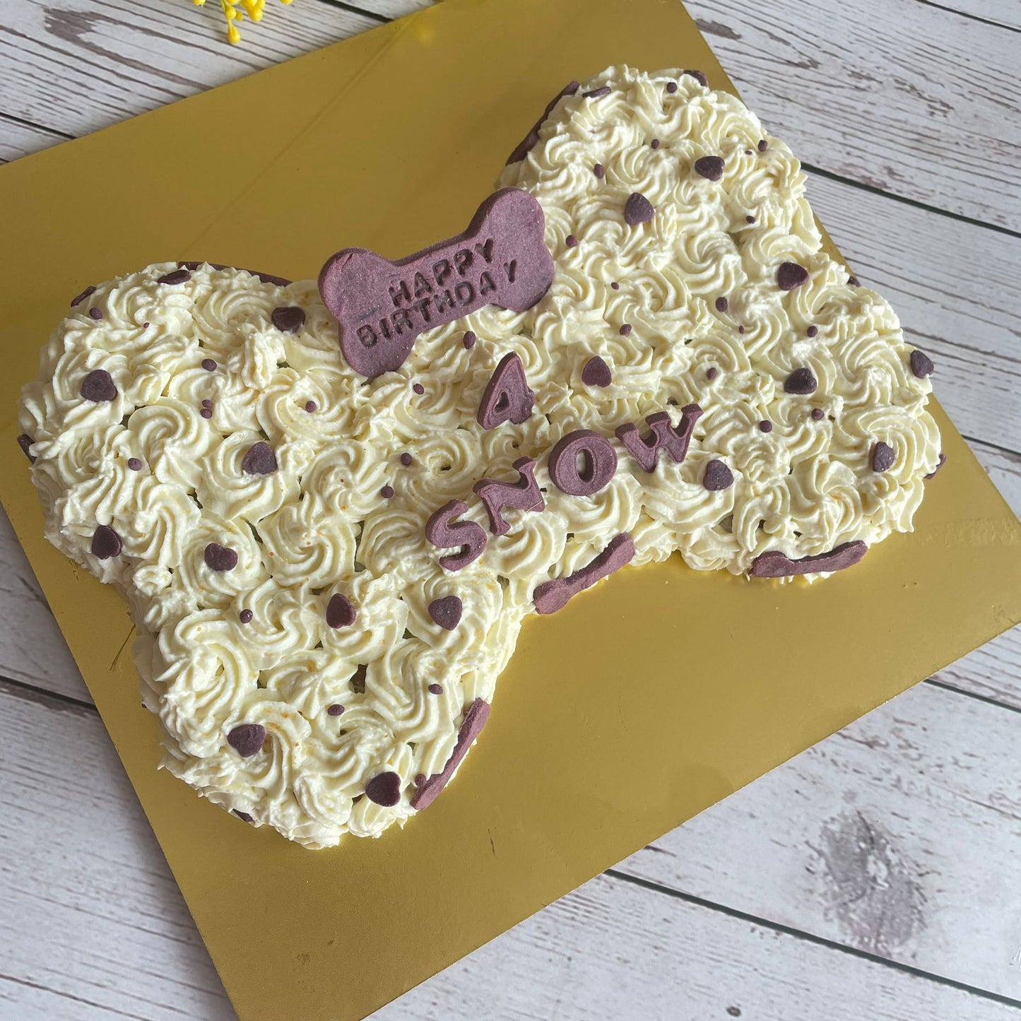 Bone-Shaped Cake for Dogs