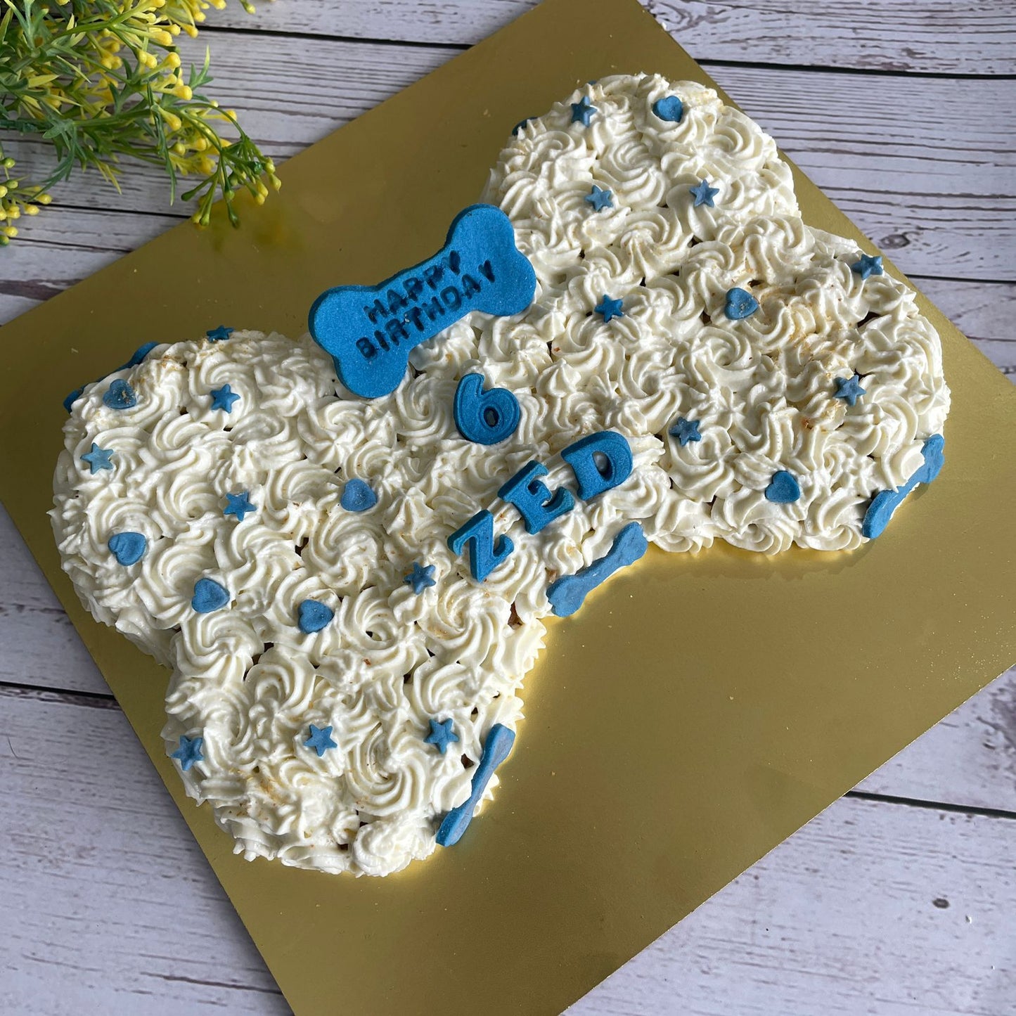 Bone-Shaped Cake for Dogs
