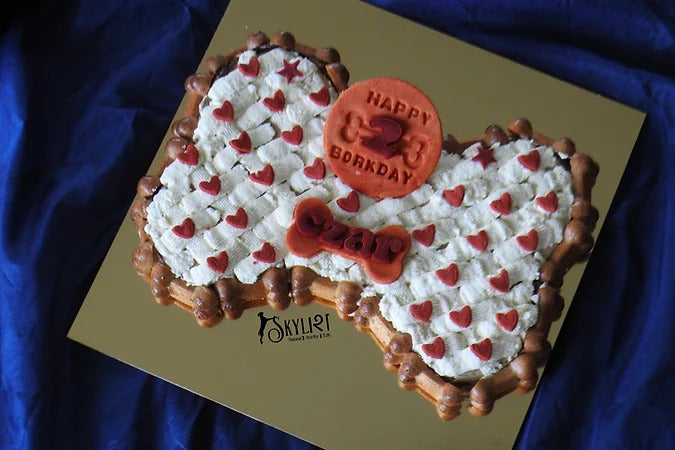 Bone-Shaped Cake for Dogs
