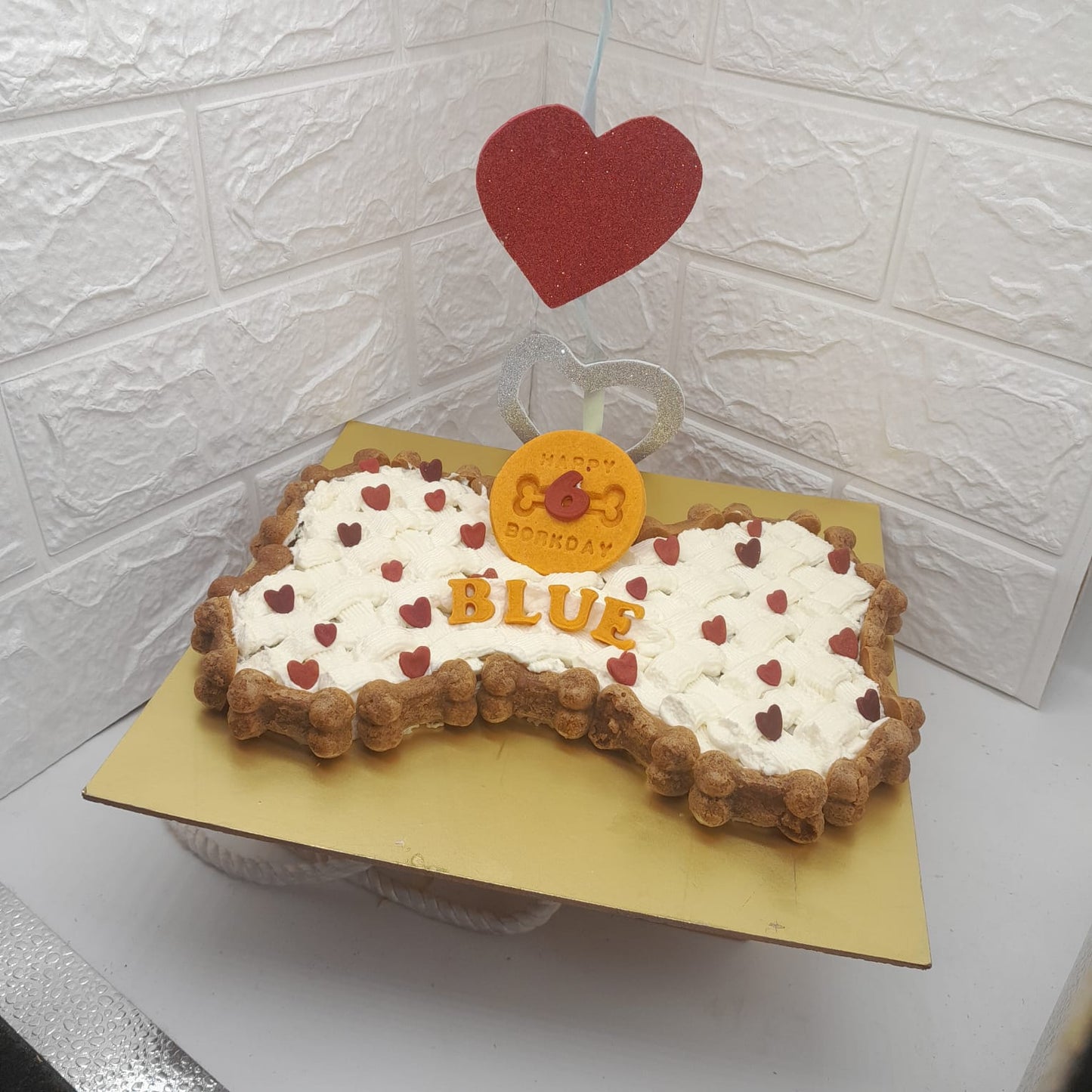 Bone-Shaped Cake for Dogs