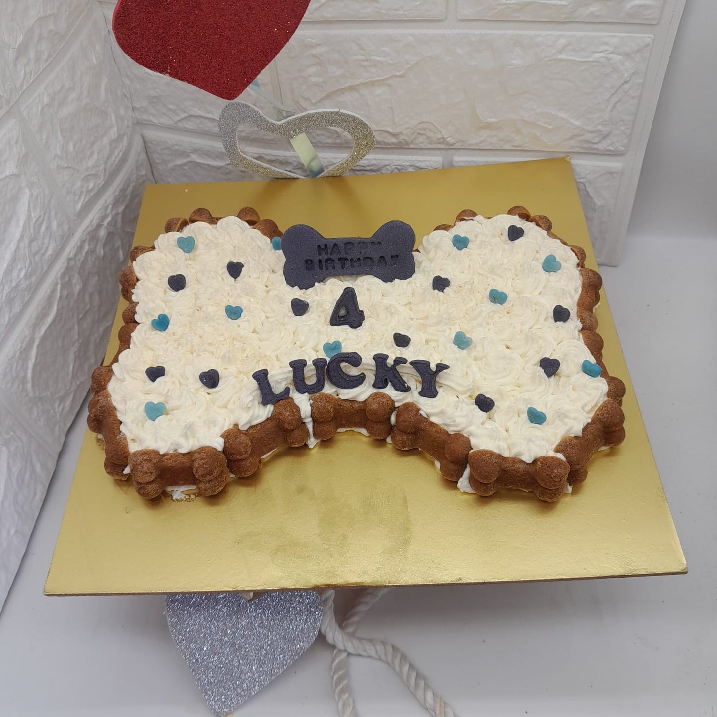 Bone-Shaped Cake for Dogs