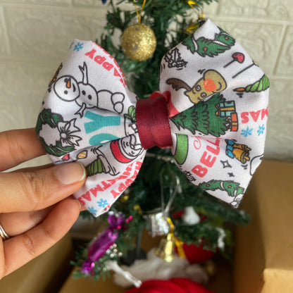 Christmas Bow - White