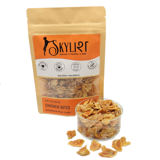 Chicken Bites | Dehydrated & Boneless Treats for Dogs | Nutrient-Rich Food | Single Ingredient & Protein | Species Appropriate | Gluten & Preservatives Free