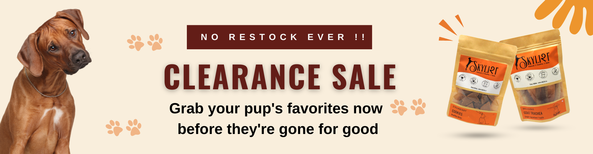 Clearance Sale on Dog treats by Skylish