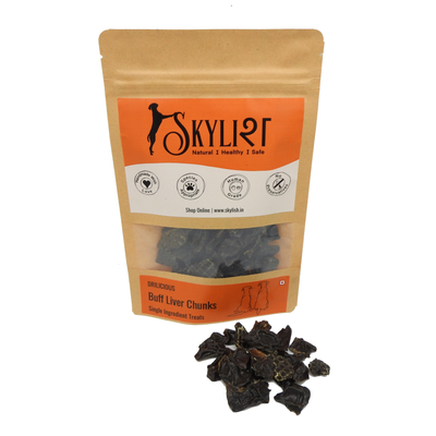 Buff Liver Chunks, Single Ingredient, Single Protein, Species Appropriate, Gluten Free, No Preservatives