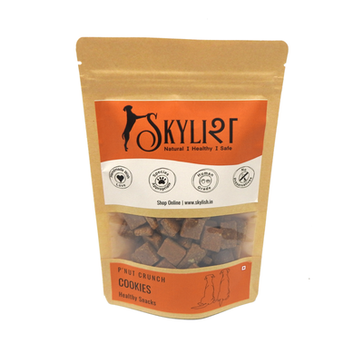 Skylish P'nut (Peanut) Crunch Training Bites Cookies, Made using Eggs, Oats, Rice Flour, Gluten-Free, Human Friendly, No Preservatives