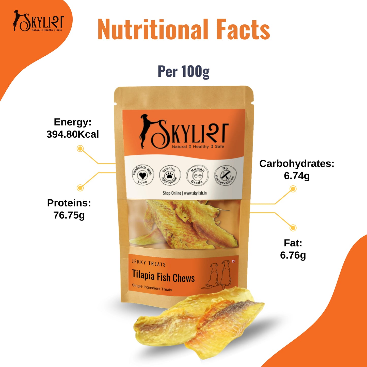 Tilapia Fish Chews (30g)