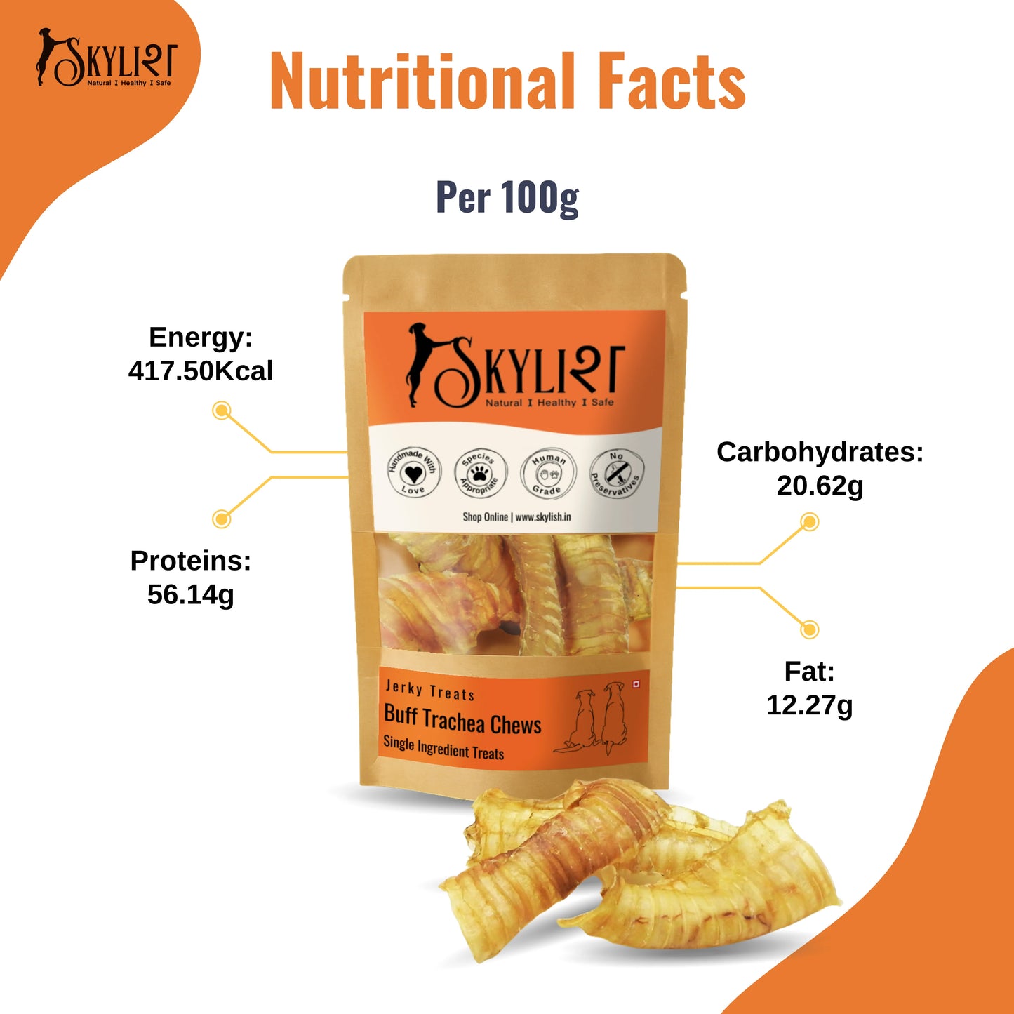 Buff Trachea Chews (30g)