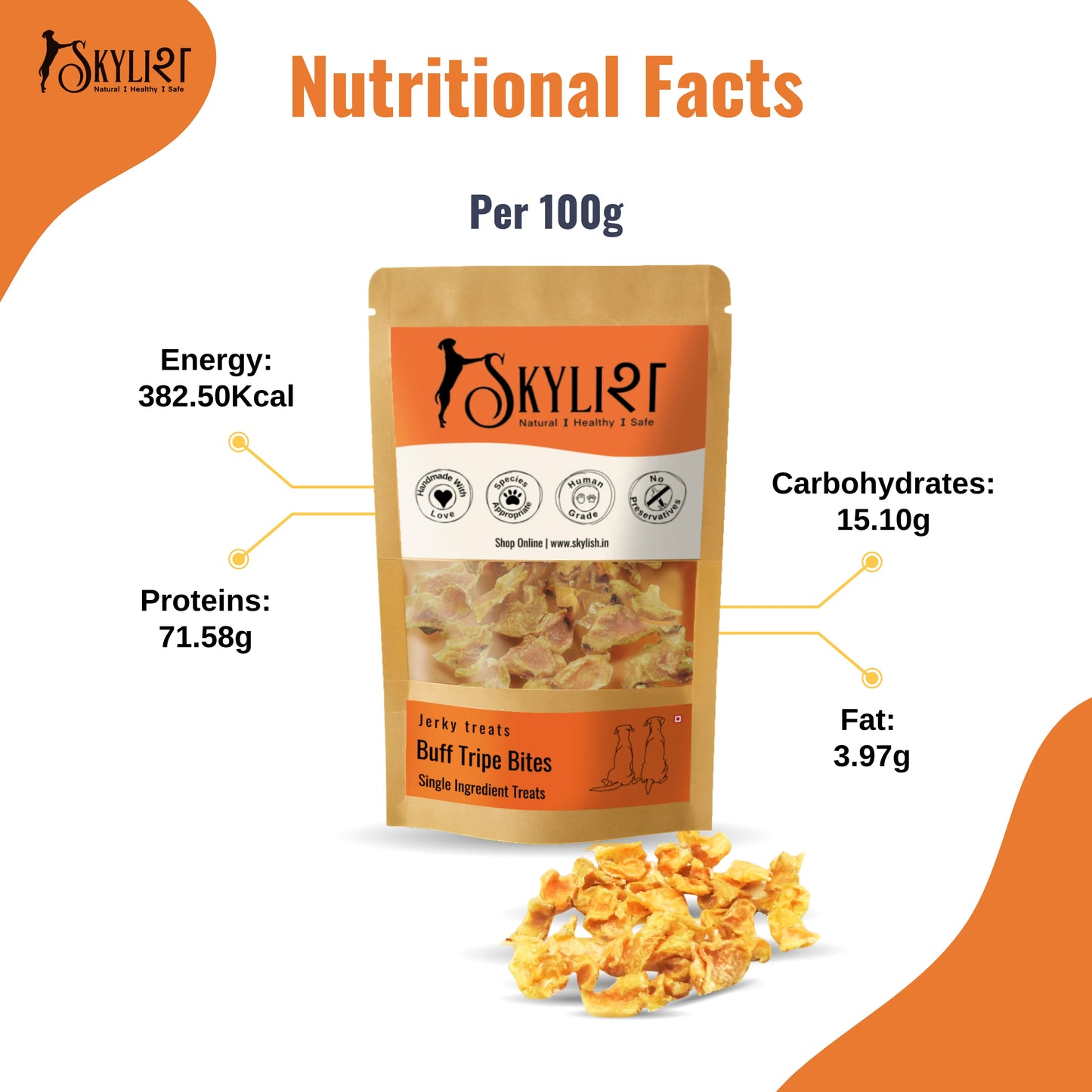 Buff Tripe Bites (50g)