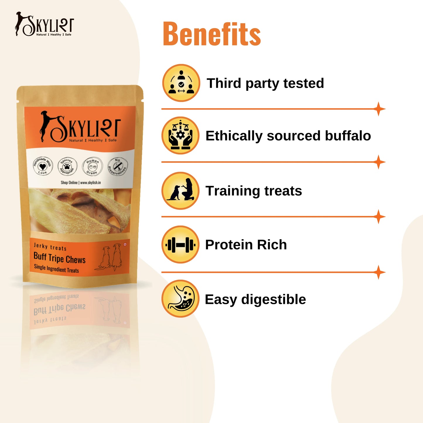 Buff Tripe Chews (30g)