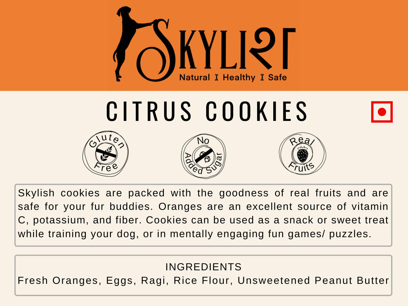 Citrus (Orange) Dog Cookies