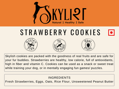 Fresh Strawberry Dog Cookies,  Made using Real Fruits, Gluten-Free, Human Friendly, No Preservatives