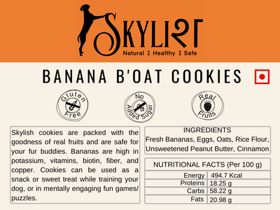 Skylish Banana Boat Cookies, Made using Real Fruits, Gluten-Free, Human Friendly, No Preservatives