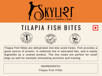 Tilapia Fish Bites, Single Ingredient, Single Protein, Species Appropriate, Gluten Free, No Preservatives