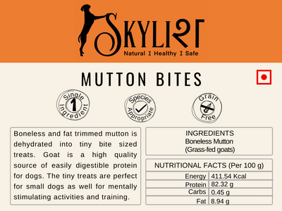 Mutton Bites, Single Ingredient, Single Protein, Species Appropriate, Gluten Free, No Preservatives