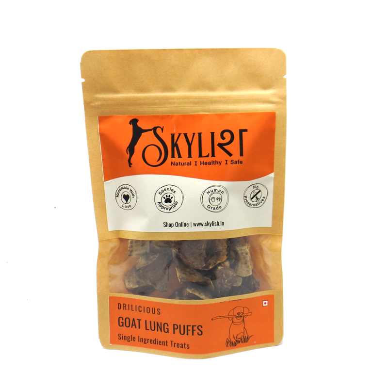 Goat Lung Puffs, Single Ingredient, Single Protein, Species Appropriate, Gluten Free, No Preservatives