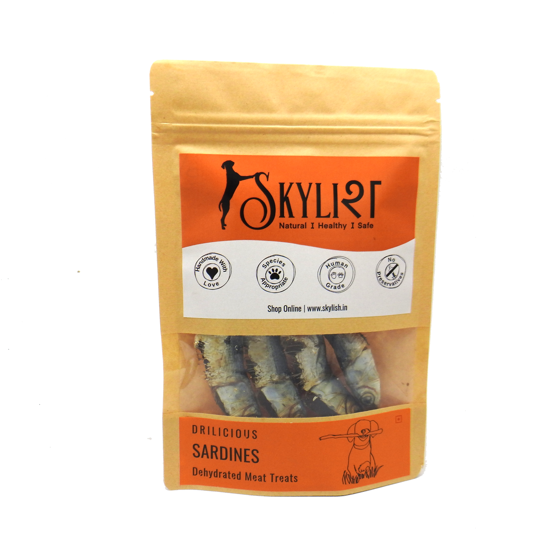 Dehydrated sardines for outlet dogs